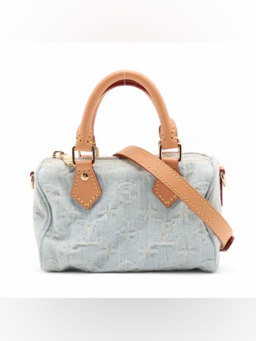 Louis Vuitton Speedy Nano Monogram Denim Sky Blue Limited Edition